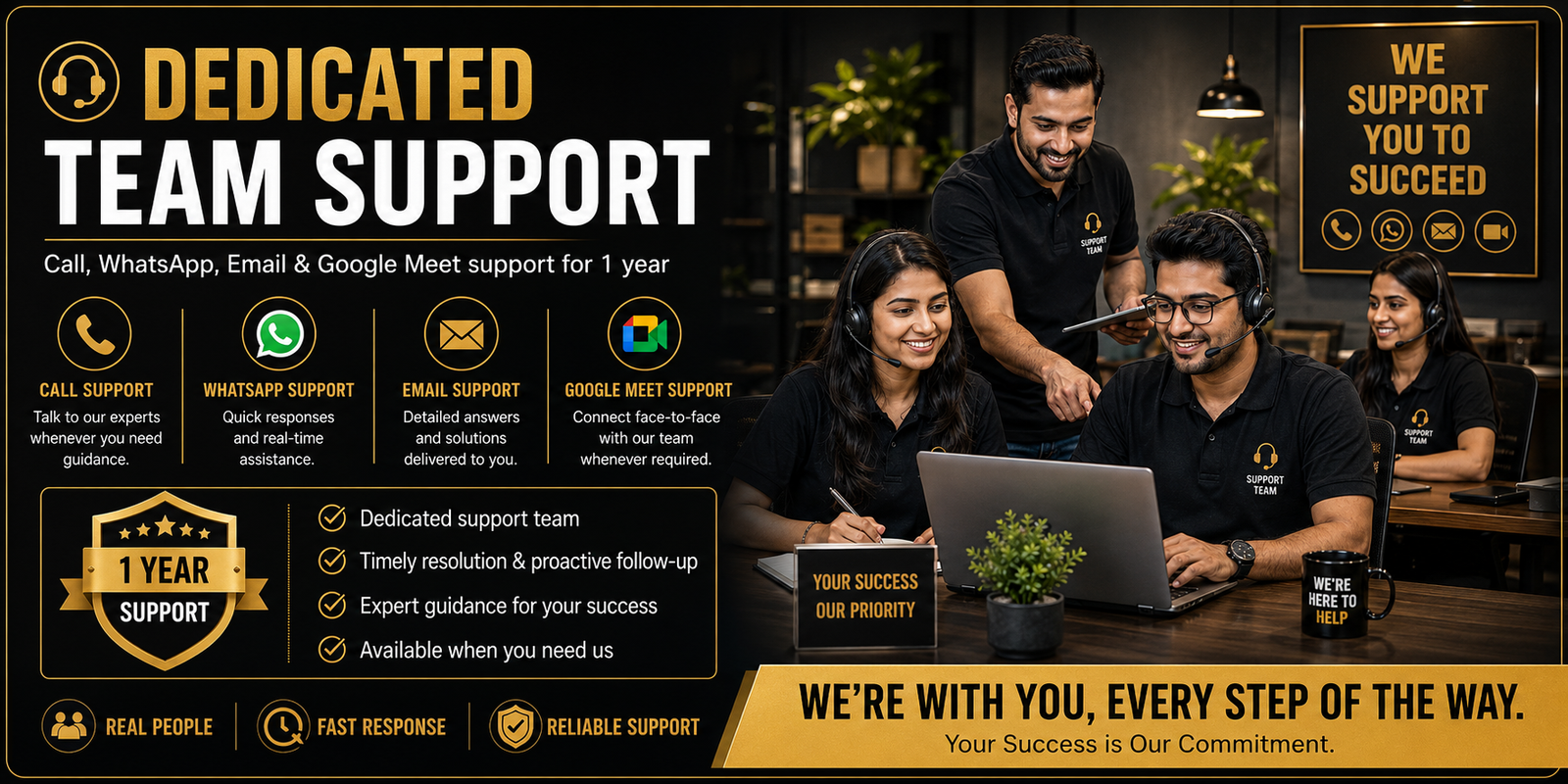 Indian business team working together in an open office